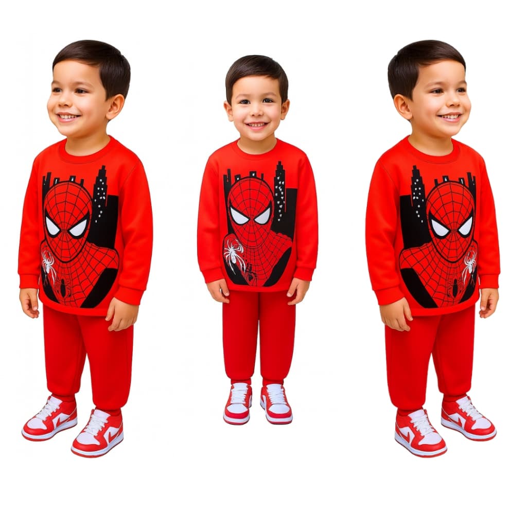 Conjunto moletom infantil homem aranha