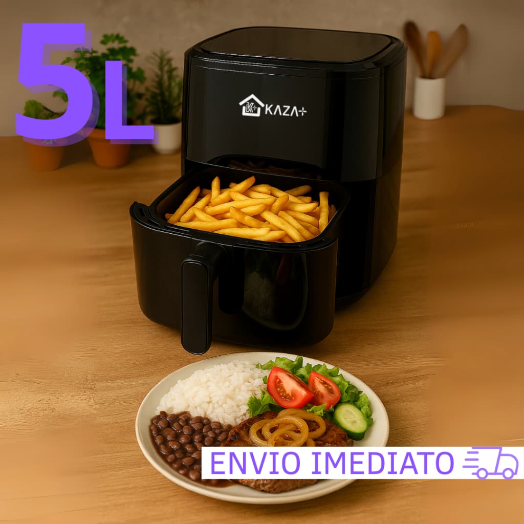 Air Fryer 5L Digital Painel Touch Fritadeira Elétrica Sem Óleo 1400W 220V Multiuso Cozinha