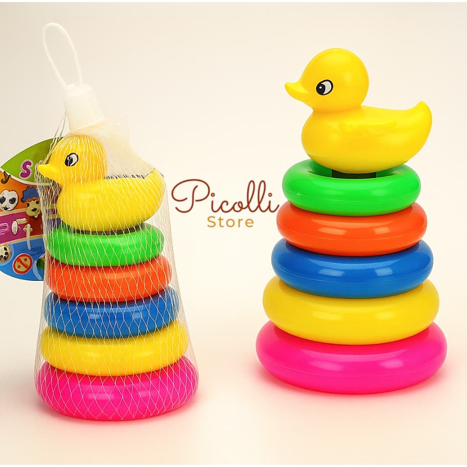 Torre de Argolas Brinquedo Educativo para bebês Brinquedo de Empilhar Infantil menino e menina
