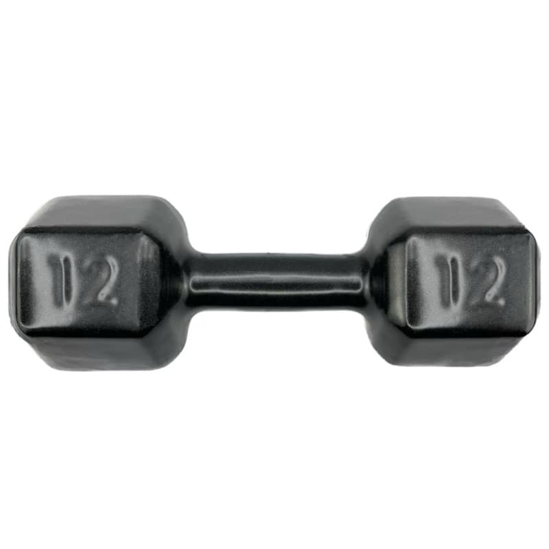 Halter Sextavado Emborrachado 12kg Academia Musculação Treino em Casa Crossfit Funcional Peso Fisioterapia