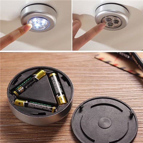 4 Unidade Luminária De 3 LEDs Adesiva Forte Emergência Touch De Segurança Portátil Para Armário Casa