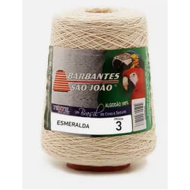 Barbante São João/Esmeralda  CRU - 500 g  Crochê, tricô e artesanato – Fio para trabalhos  delicados