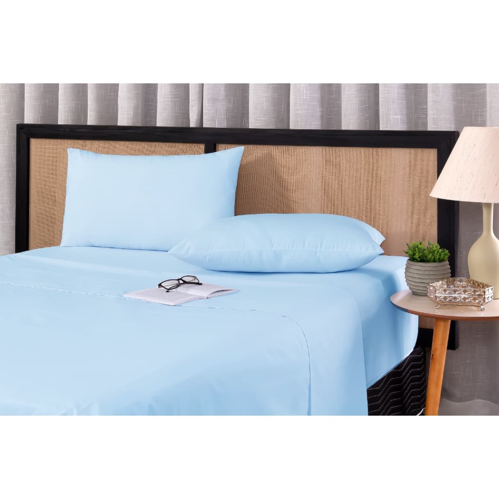 Jogo Lençol Cama Box Casal 4 Pçs Percal Algodão 200 Fios