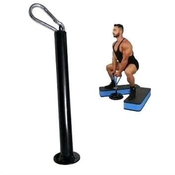 Kit Suporte e mosquetão para Agachamento Sumô Treino Academia Musculação