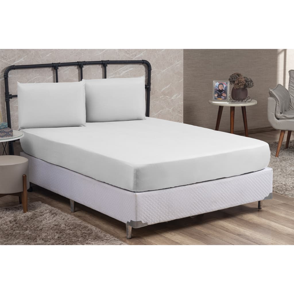 JOGO DE LENÇOL PARA CAMA CASAL 3 PEÇAS MICROFIBRA COM ELASTICO CAMA BOX