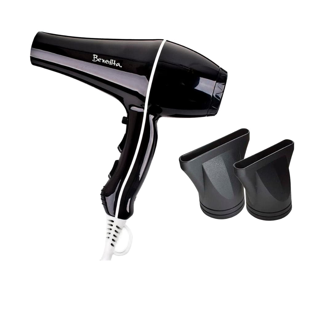 Secador de Cabelo Profissional 1800W Potente 110V ou 220V Preto