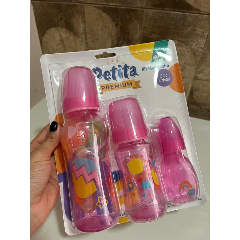 kit Mamadeira Premium bebê Menina Menino orto ou redondo