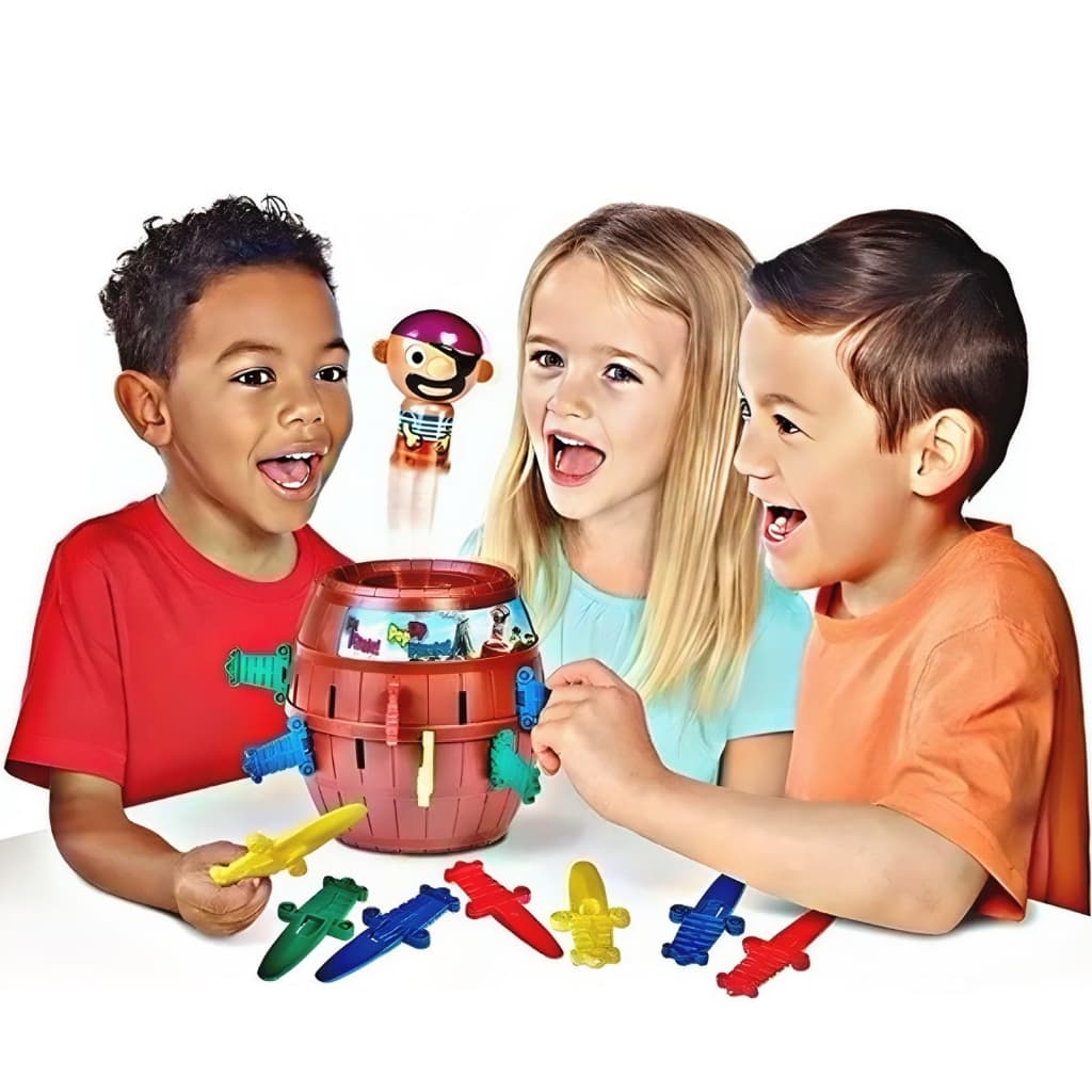 Pula Pirata Original Brinquedo Infantil Jogo Tabuleiro Barril Interativo Família Menino Menina 4+