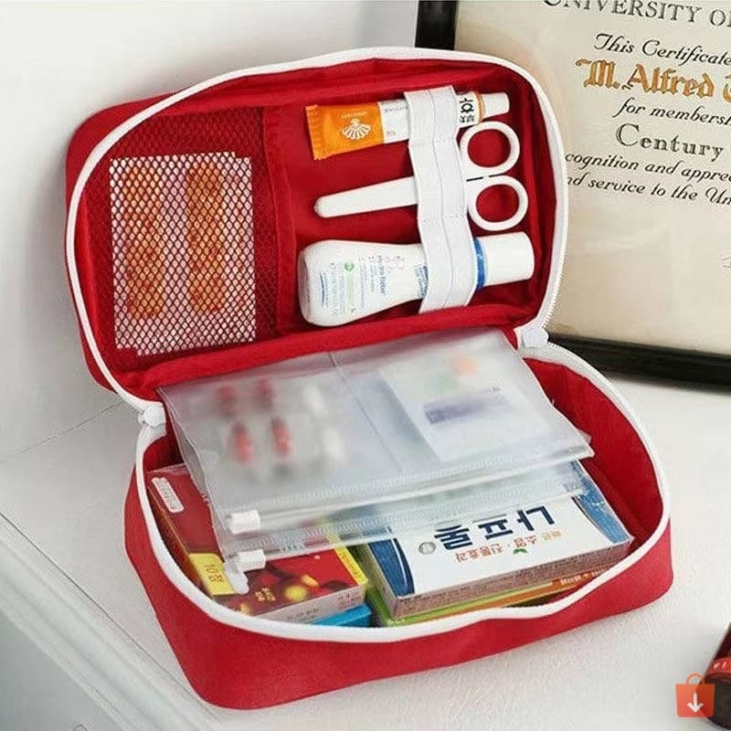 Bolsa Necessaire Kit 2 Porta Remédios Primeiros Socorros Medicamentos

