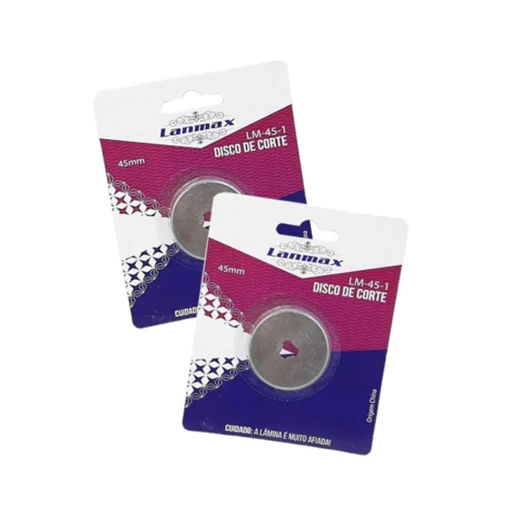 2 Disco De Corte Cortador Circular 45mm Patchwork Tecido