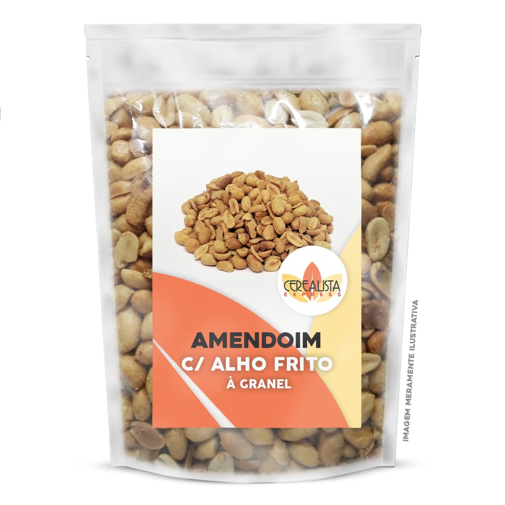 Amendoim Graúdo com Alho Frito Oleaginosa Natural Snack Saudável