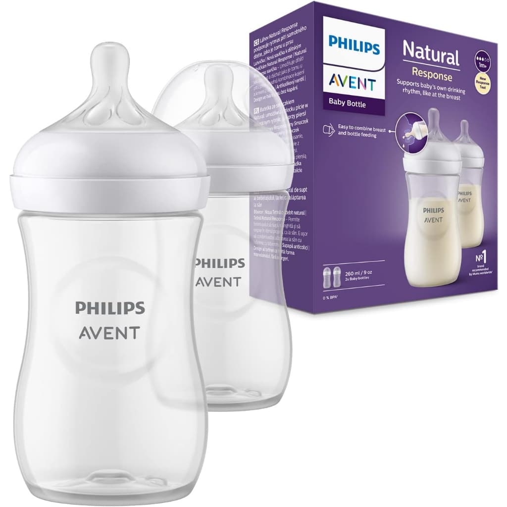 Kit 2 Mamadeiras Pétala 3.0 260ml Transparente  - Philips Avent