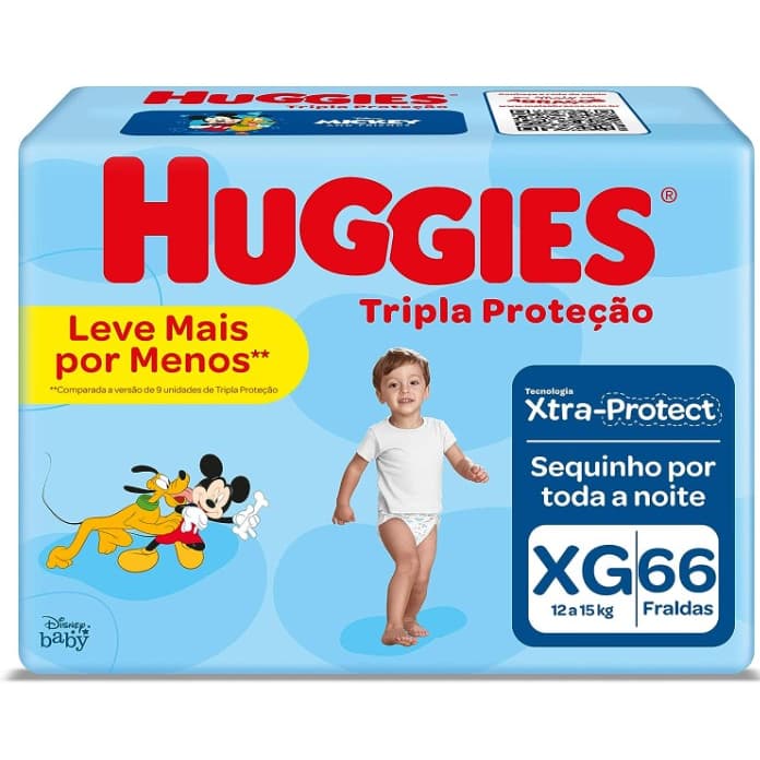 FRALDA INF HUGGIES HIPER XG C/66