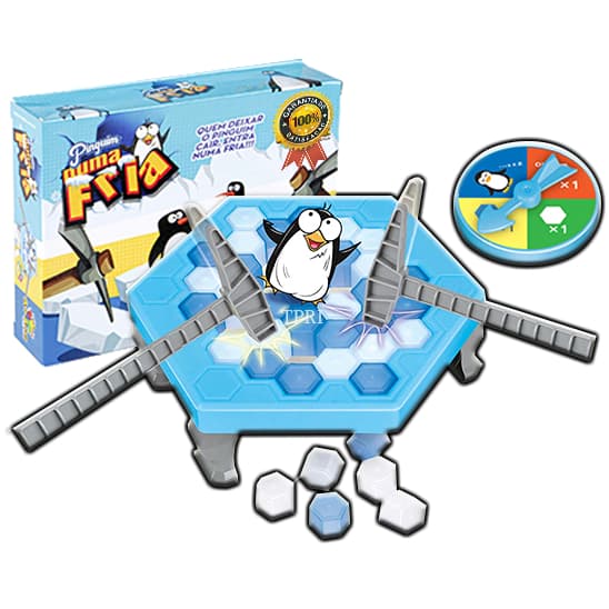 Pinguim Quebra Gelo Original Brinquedo Infantil Jogo Tabuleiro Educativo Família 3+ Anos Coordenação