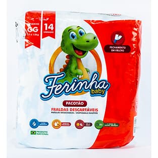 Fralda Infantil Ferinha c/14un a 20un | P ao EXG Descartável