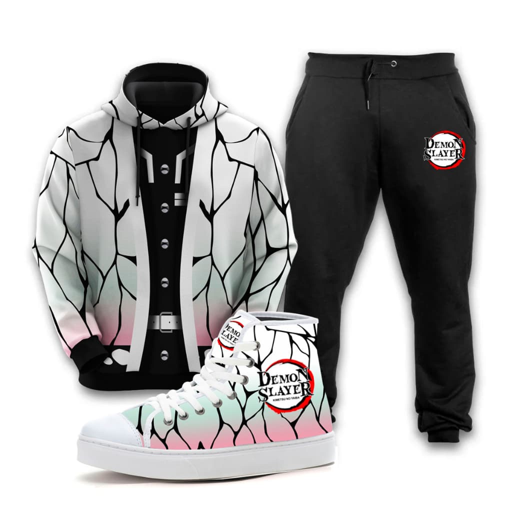 Kit Conjunto Blusa E Calça De Moletom E Tênis Shinobu Kocho Demon Slayer Kimetsu No Yaiba Anime Mangá Adulto E Infantil