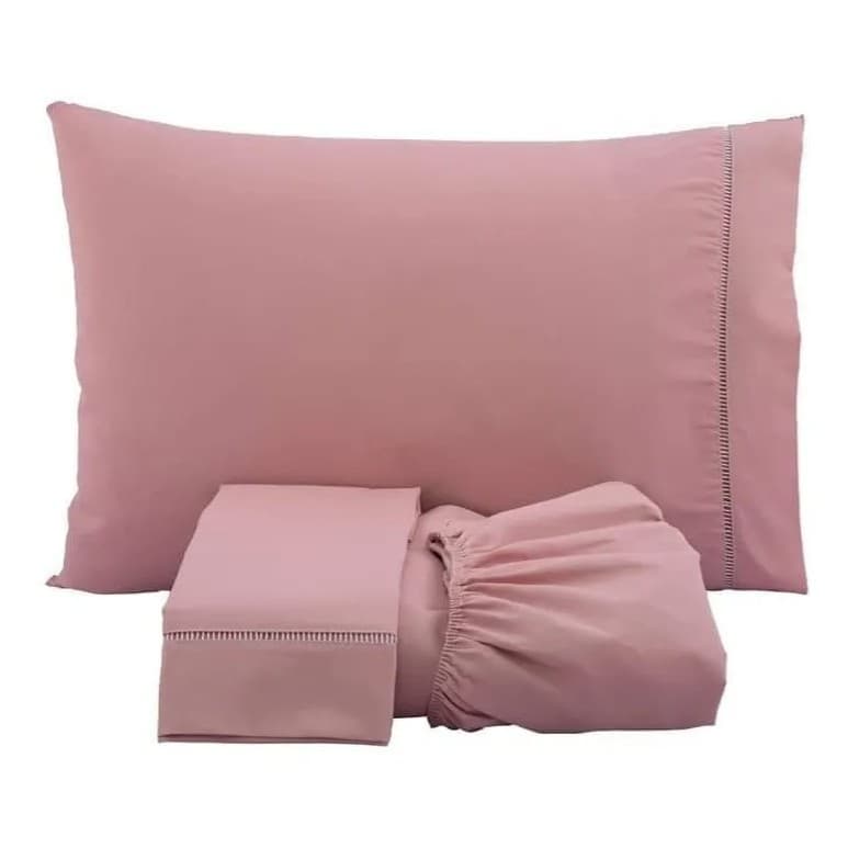 Jogo De Cama Lençol Casal Queen 100% Algodão Elástico Ajustável Cama Box Percal 180 Fios Kit 3 Peças