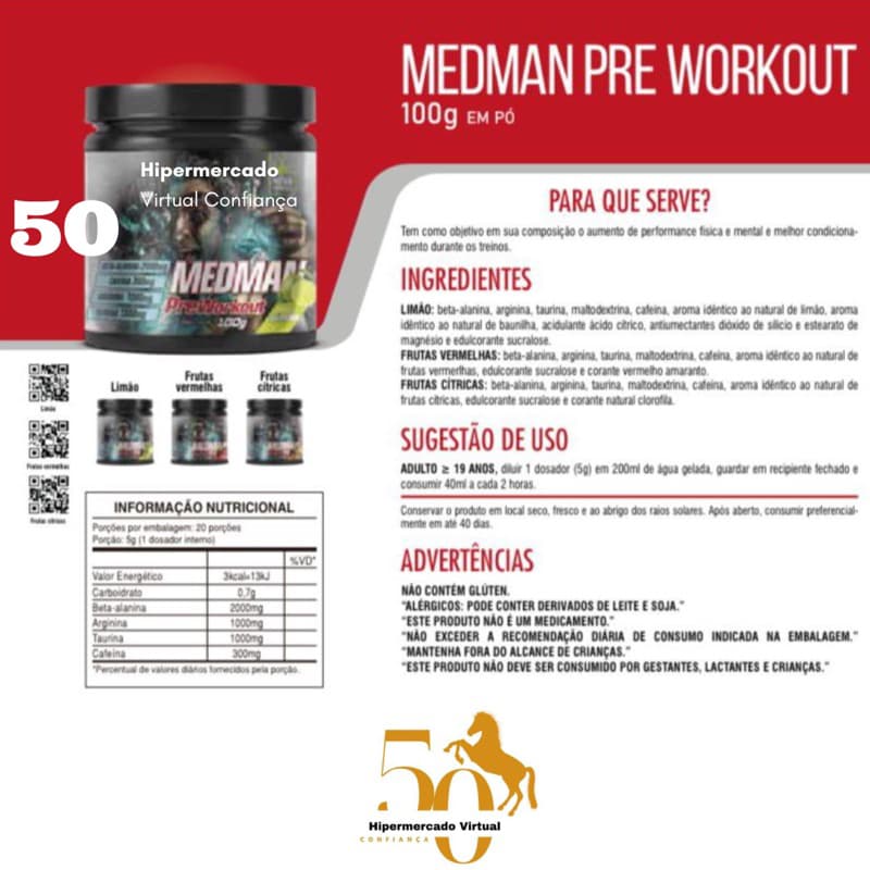 Pré-Treino Madman Pré Workout 100 gramas