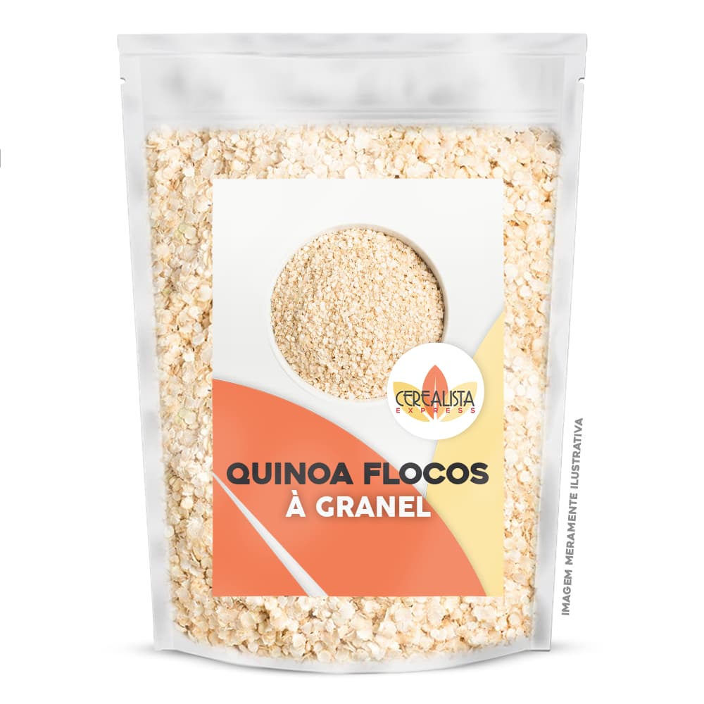 Quinoa em Flocos a Granel Quinua Grão Integral Saudável para Mingau e Receitas