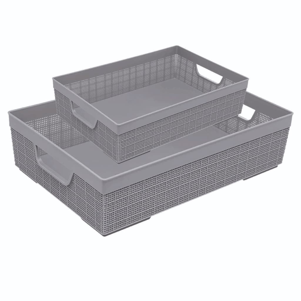 Cesta Organizadora P M Multiuso 2l e 5,2l Kit c/ 2 unidades Banheiro Cozinha Escritório - Jaguar