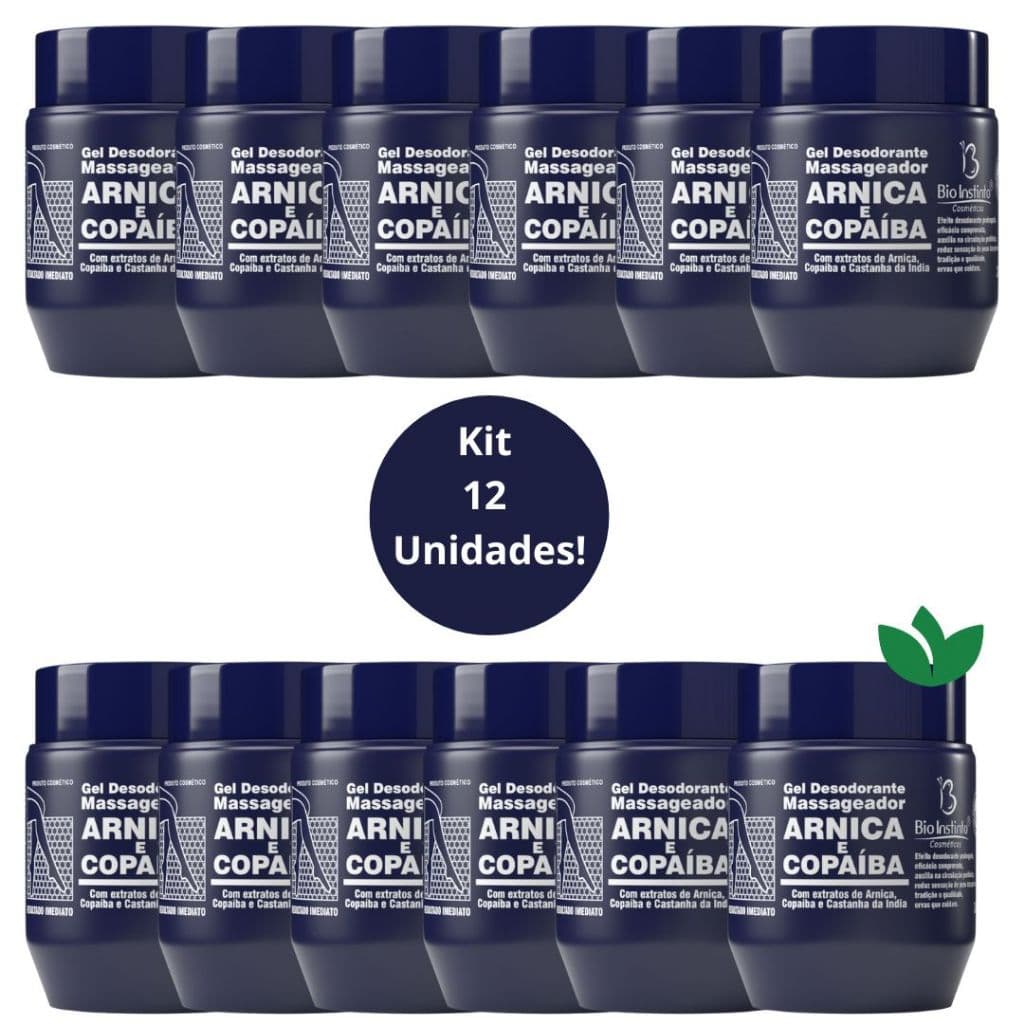 Kit 12 Unidades GEL ARNICA E COPAÍBA 240g Bio Instinto