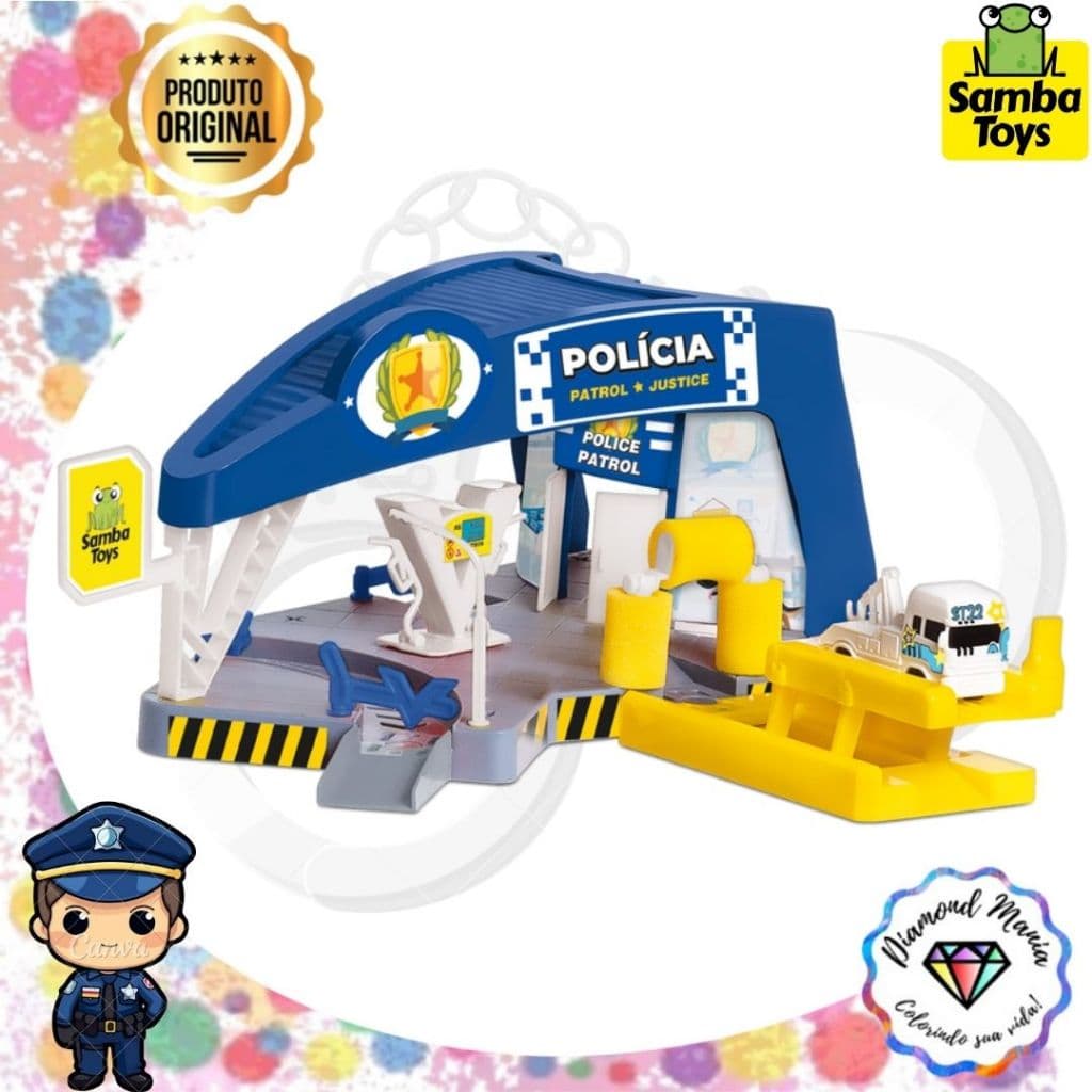 Brinquedo Estação De Polícia Com Carrinho