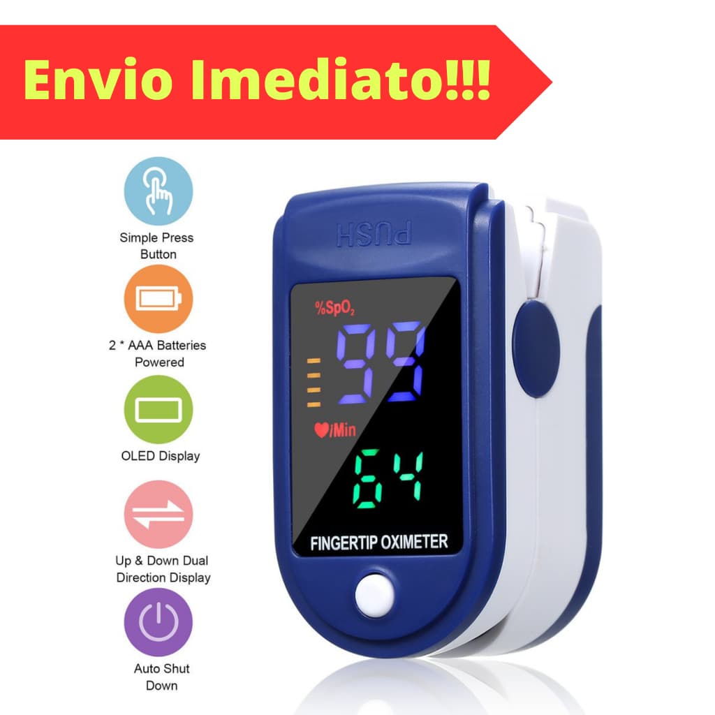 Oxímetro De Pulso De Ponta De Dedo Mini Monitor De Oxigênio Saturação Medição De Frequência