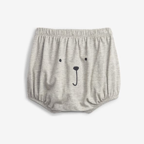 Shorts bebê GAP com carinha de urso (tapa fralda)