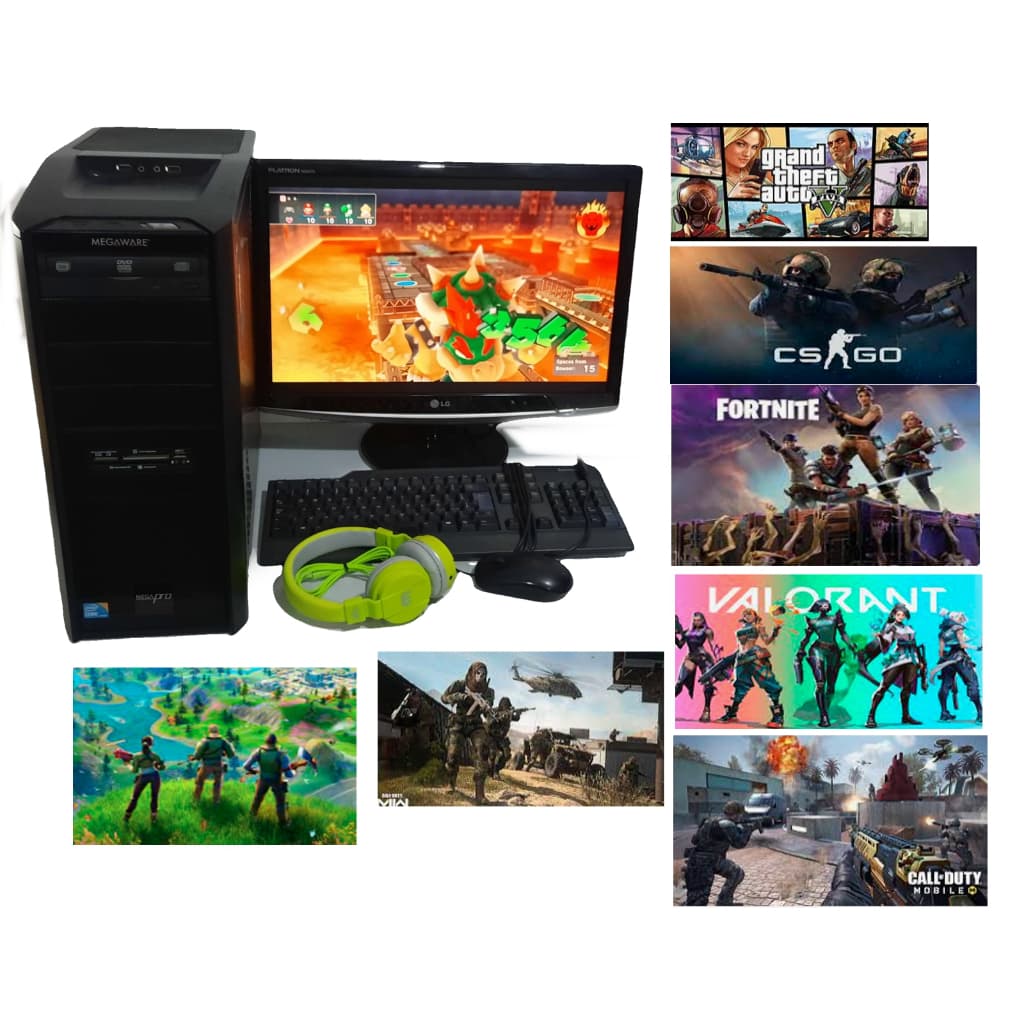 Computador Gamer Core I7 16gb Ssd 240 Hd 1t Video 4g Tela 22 Polegadas