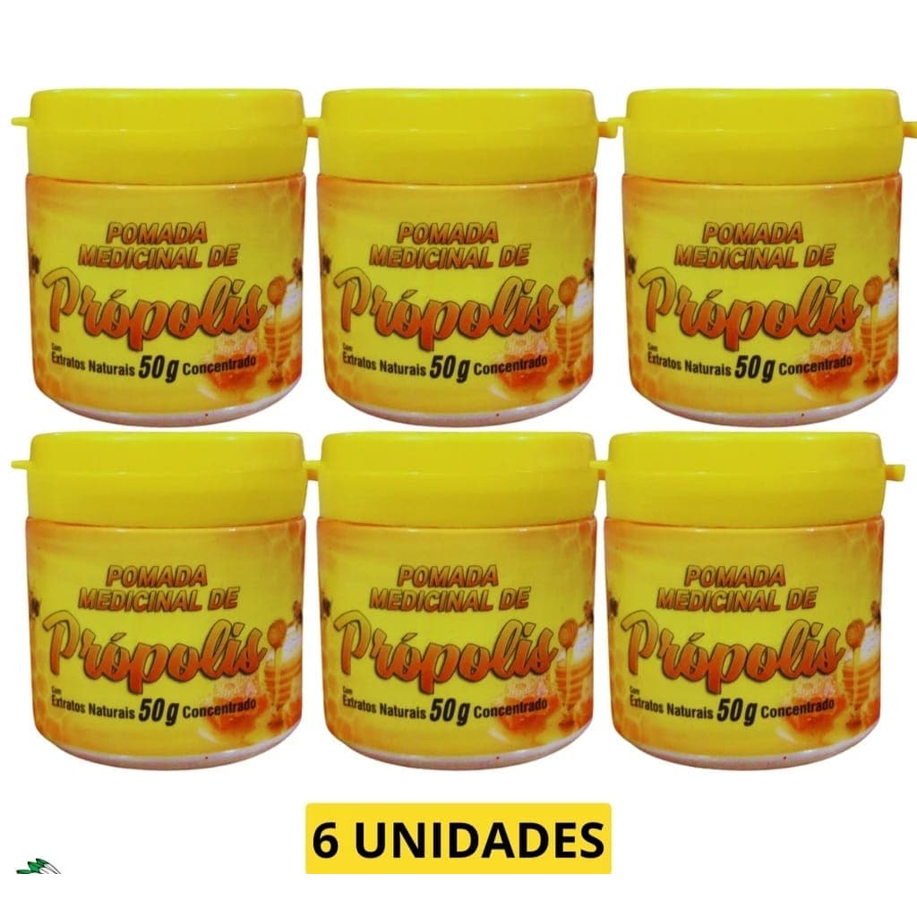 kit com 6 unidades pomada  de própolis 50gr