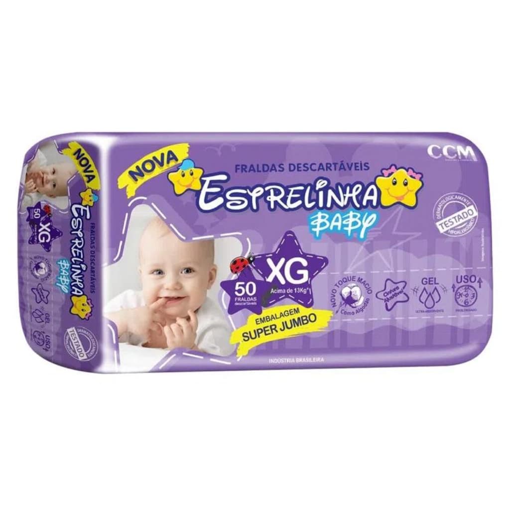 FRALDA DESCARTAVEL INFANTIL BARATA ESTRELINHA A MAIS VENDIDA PARA ESCOLHINHA XG
