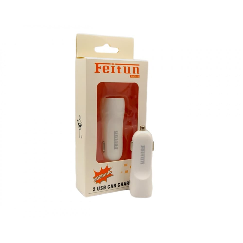Carregador Feitum para Celular Veicular Carro Fonte 2 entradas USB Turbo Rápido