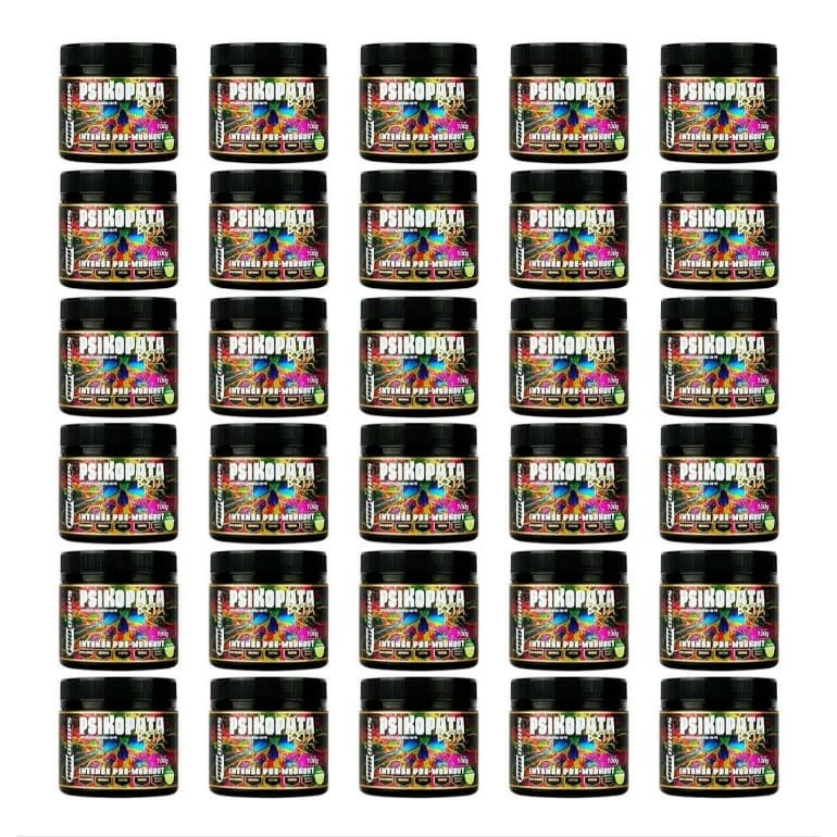 30 Pré Treino Psikopata Beta 100g Pro Corps Energize Seu Treino Com Pré-Treino de Qualidade
