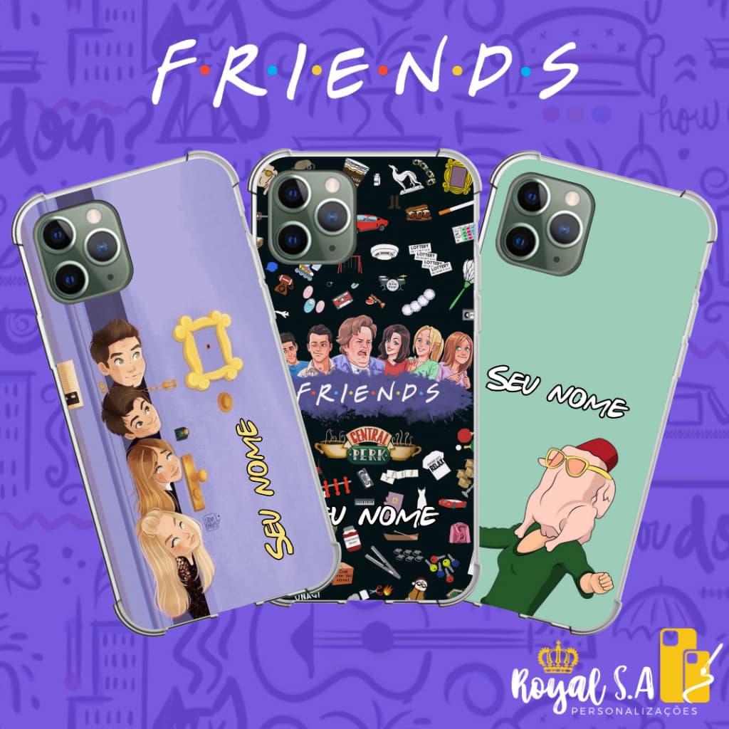 Capinha personalizada Friends para todos os aparelhos Samsung/ Iphone/ Motorola/ Xiaomi/ Realme