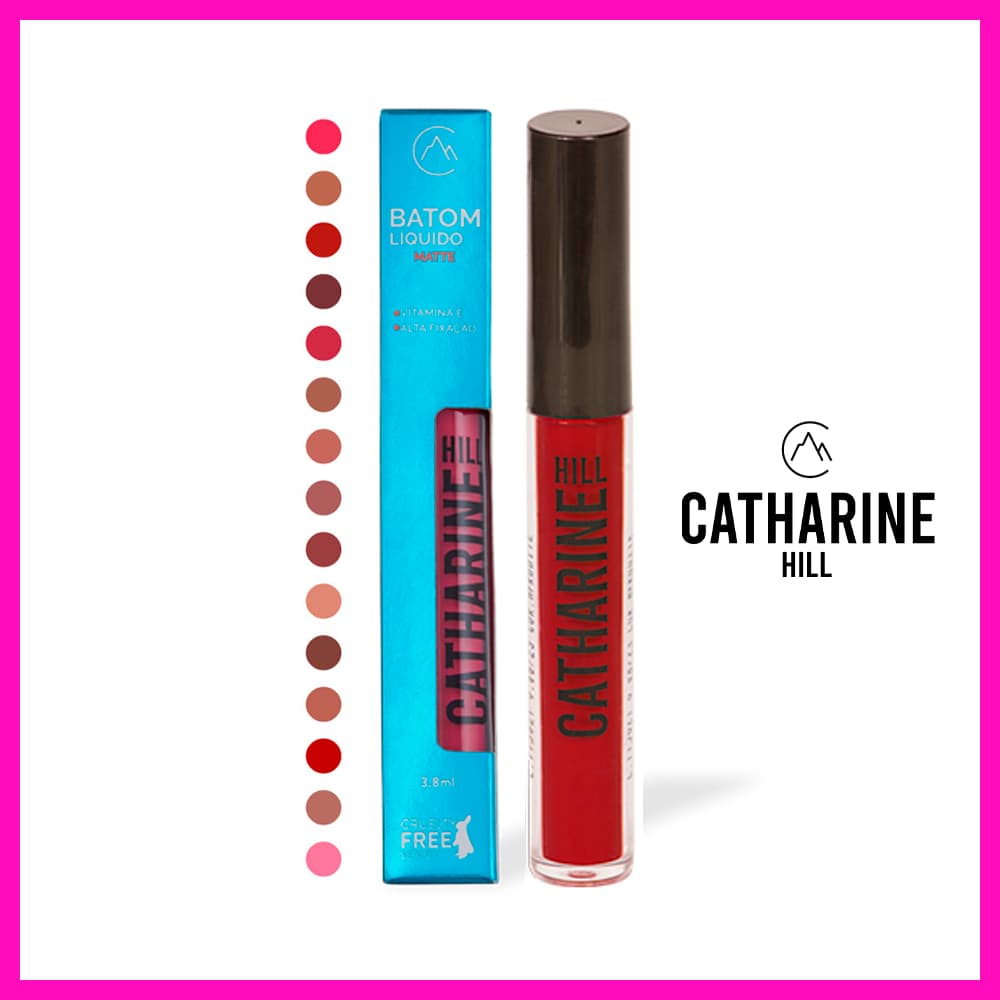 Catharine Hill Batom Líquido Matte 3,8ml.(O ferece alta cobertura com uma textura incrível, superconfortável)