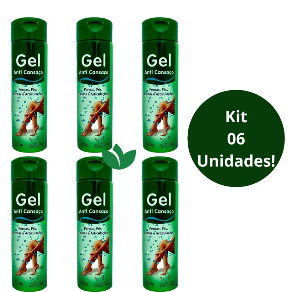 Kit 6 Unidades Gel Anti Cansaço 220g San Jully