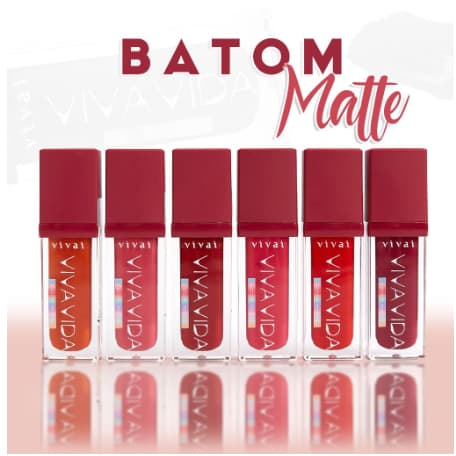 Batom Liquido Matte Viva Vida Tons Vermelhos Vivai 3075.4.1
