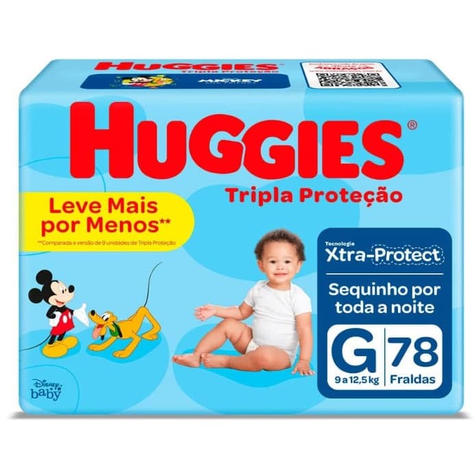FRALDA INF HUGGIES HIPER G C/78
