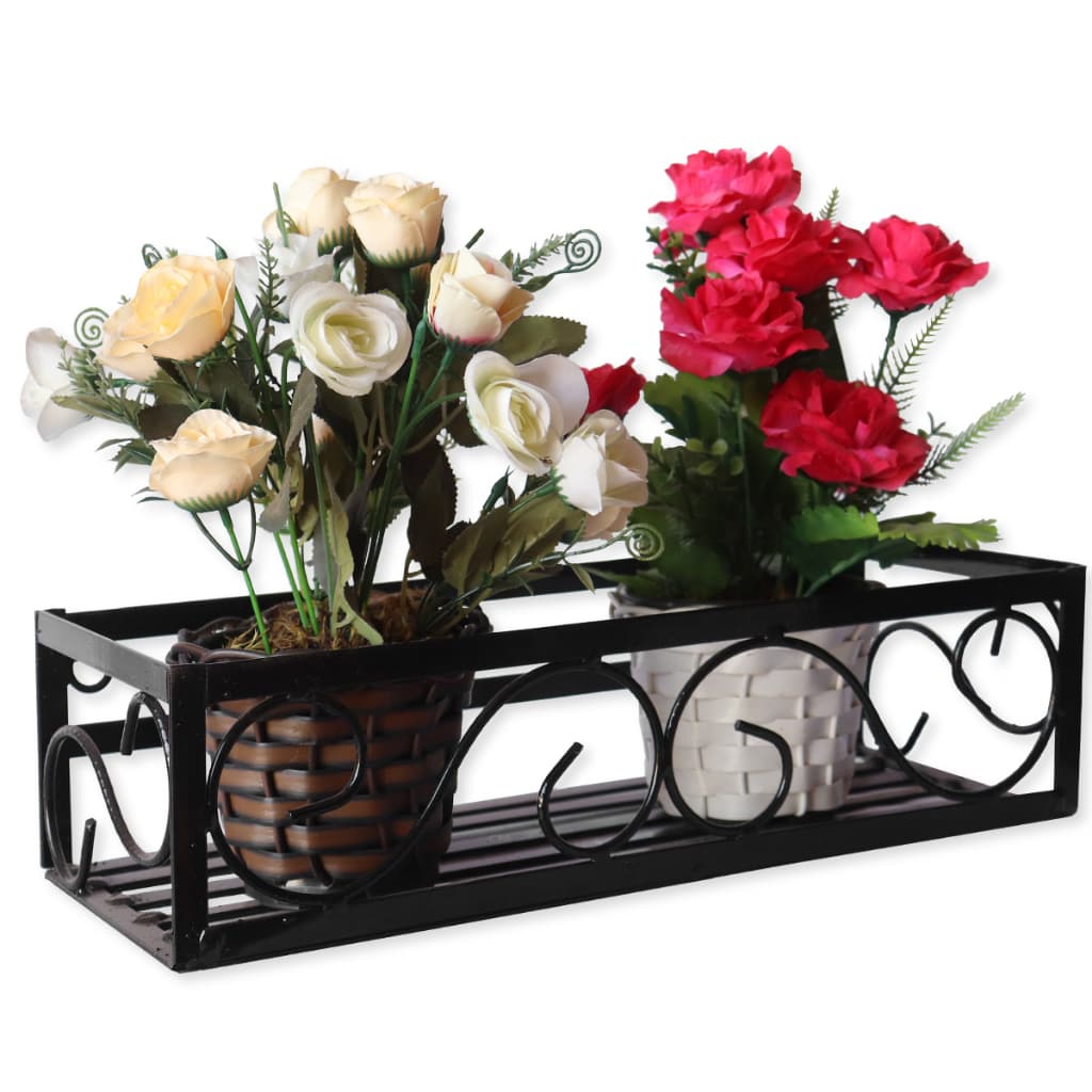 Suporte De Flor Para Parede Rústica De Ferro 40cm Decorativa