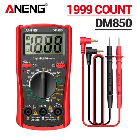 Multímetro Digital Profissional DM850 - AC/DC Voltagem Teste Amperímetro Ferramentas Detector, Digital de Alta Precisão