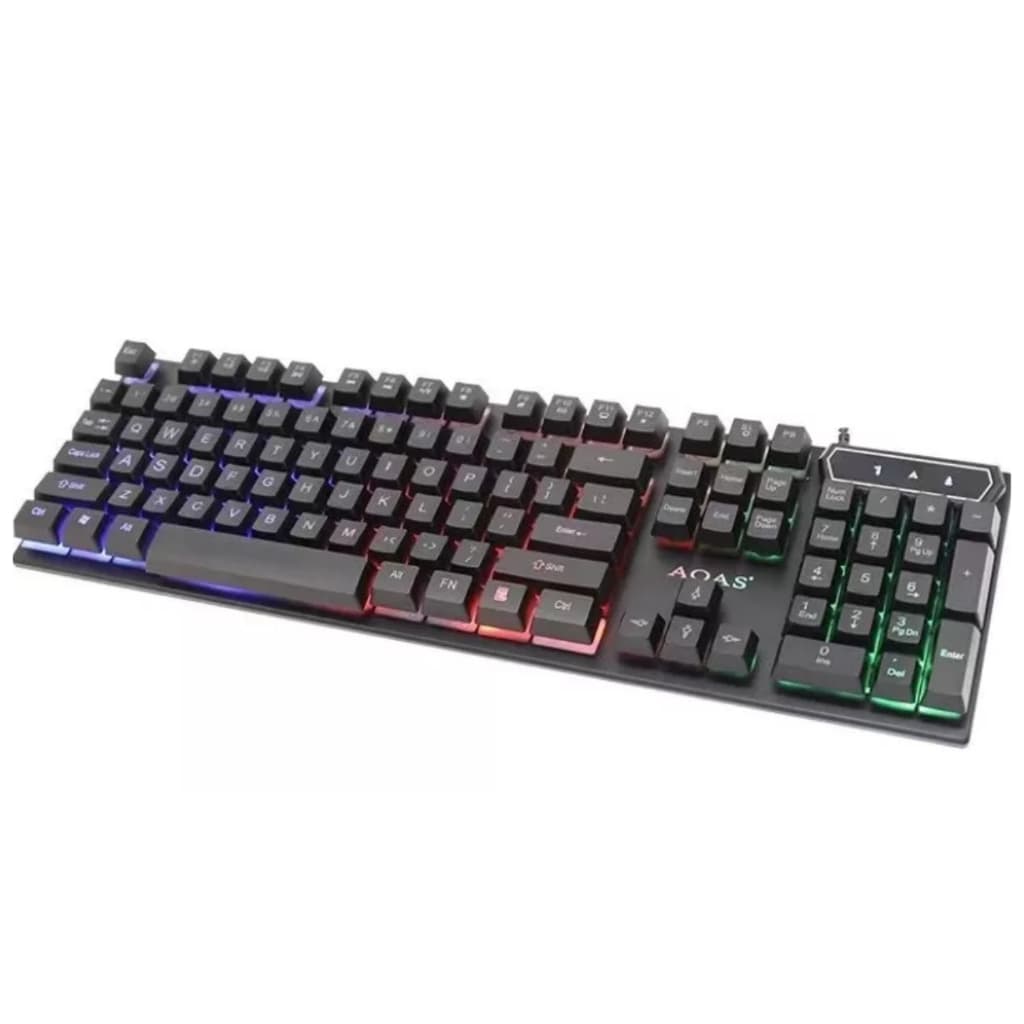 Kit Teclado Semi Mecânico Gamer Led Rgb Mouse Óptico M800