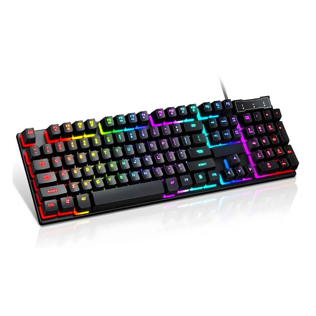 Teclado Gamer Semi Mecânico Led Rgb Usb Pc