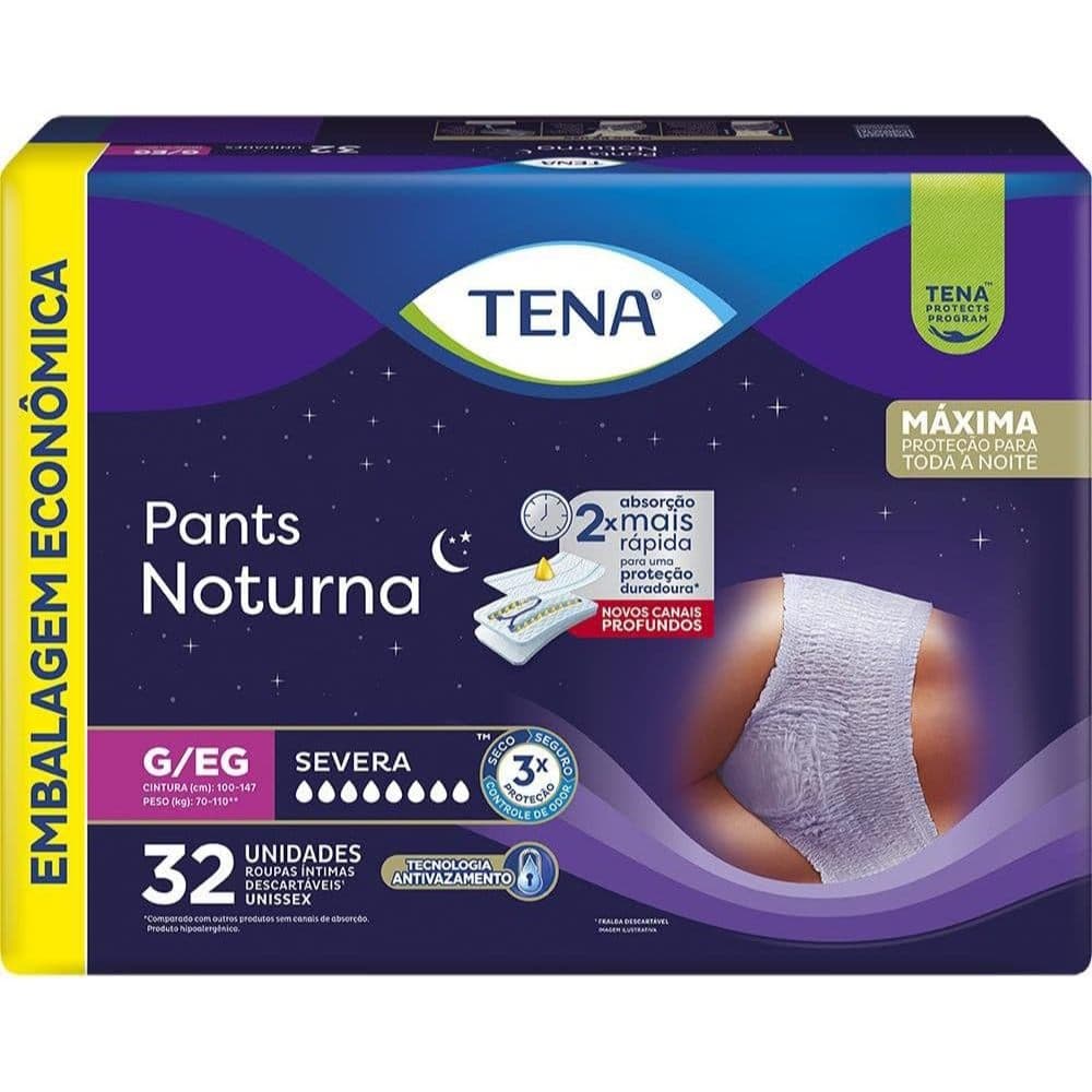 Roupa Intima Tena Pants Noturna G/EG Leve 32 Pague 30 Unidades