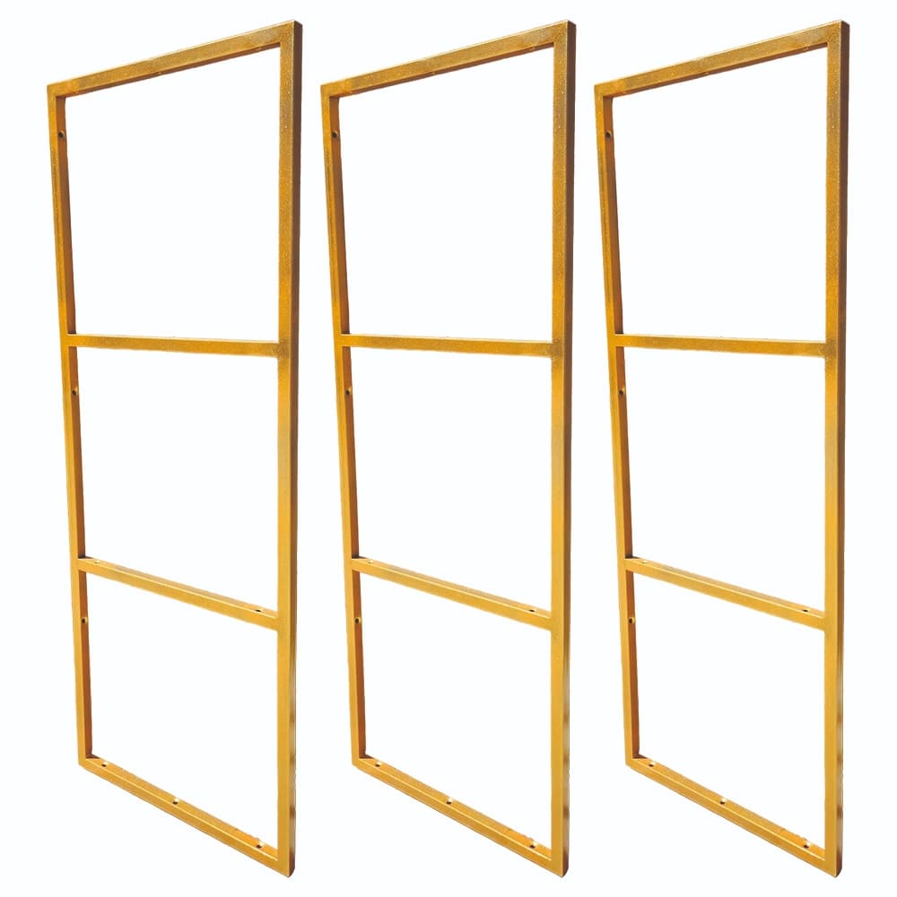 Suporte Estilo Industrial Triplo Teto/Parede Prateleira 30cm Dourado - 03 unid.