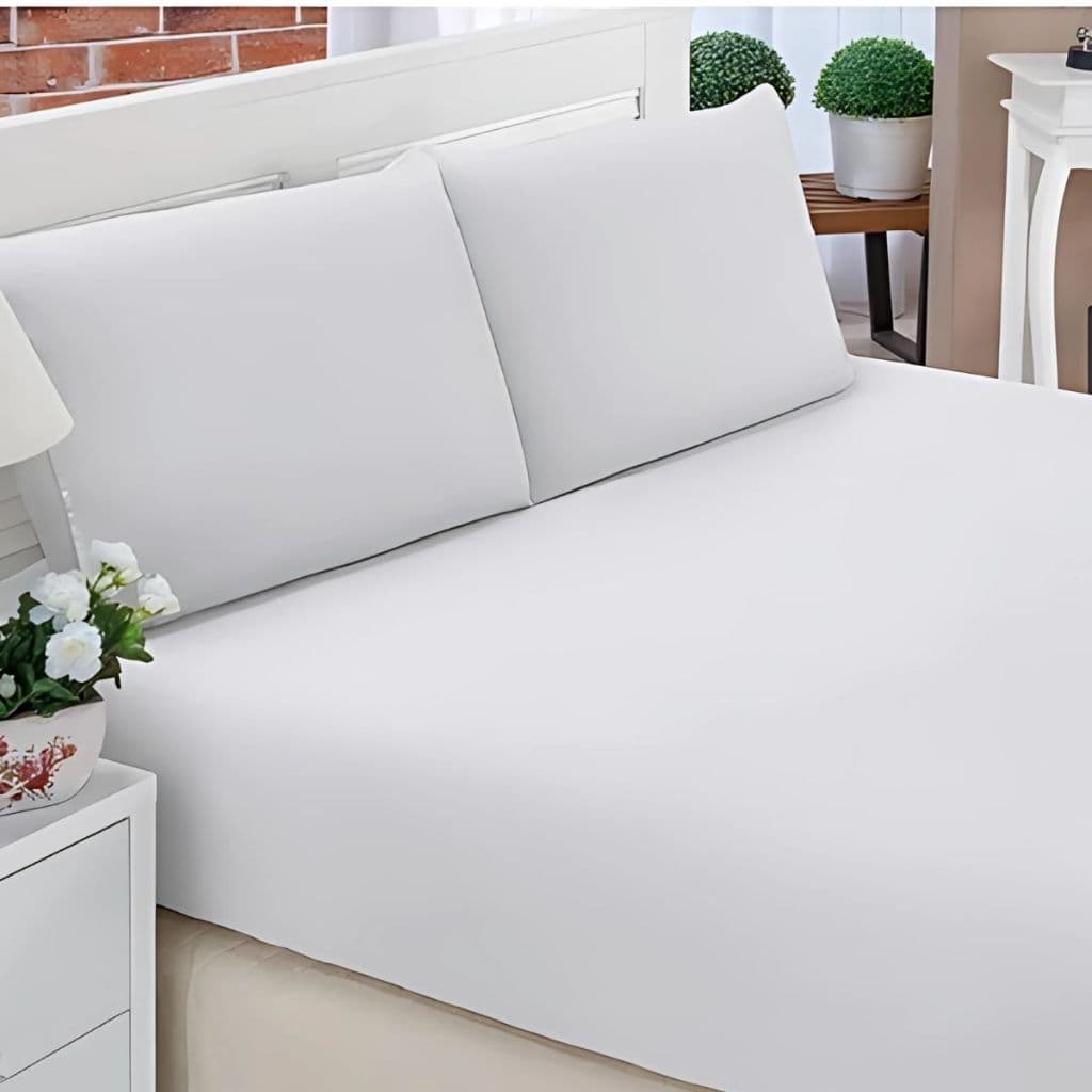Kit Jogo Lençol De Cama Casal Queen 3 Peças Liso C/ Elástico - OFERTA