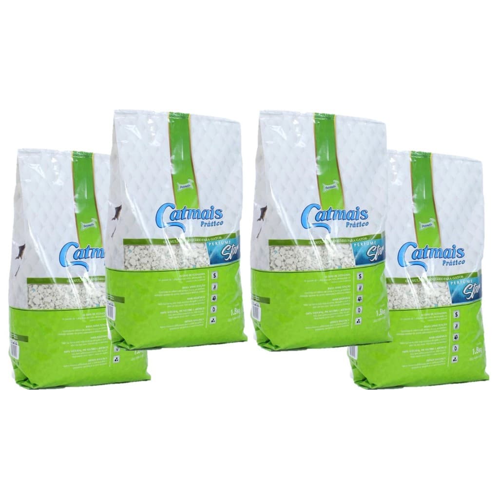Kit C/ 4 Areias Sanitárias Granulado Prático Catmais 1,8kg
