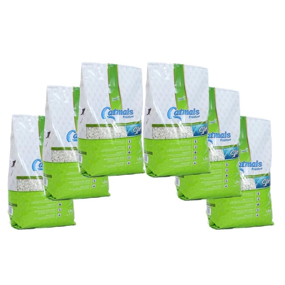 Kit C/ 6 Areias Sanitárias Granulado Prático Catmais 1,8kg