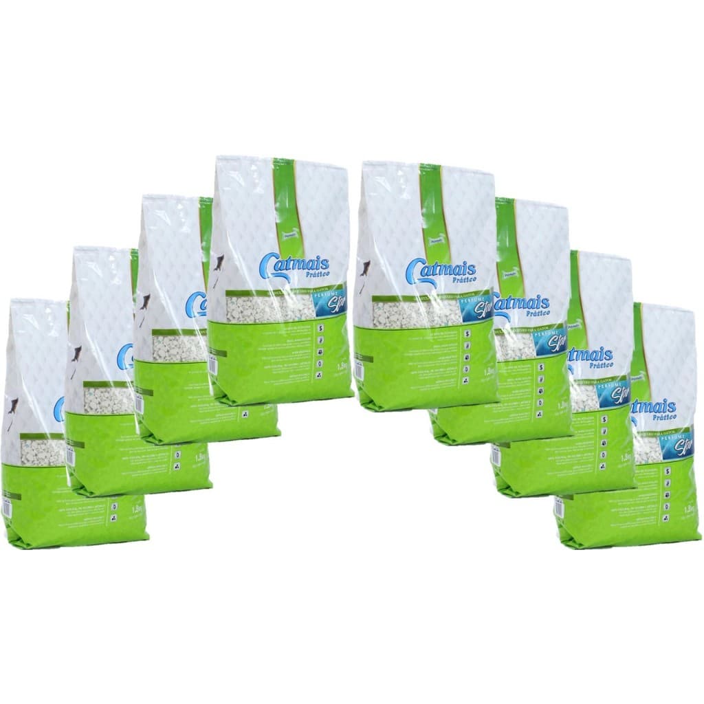Kit C/ 8 Areias Sanitárias Granulado Prático Catmais 1,8kg
