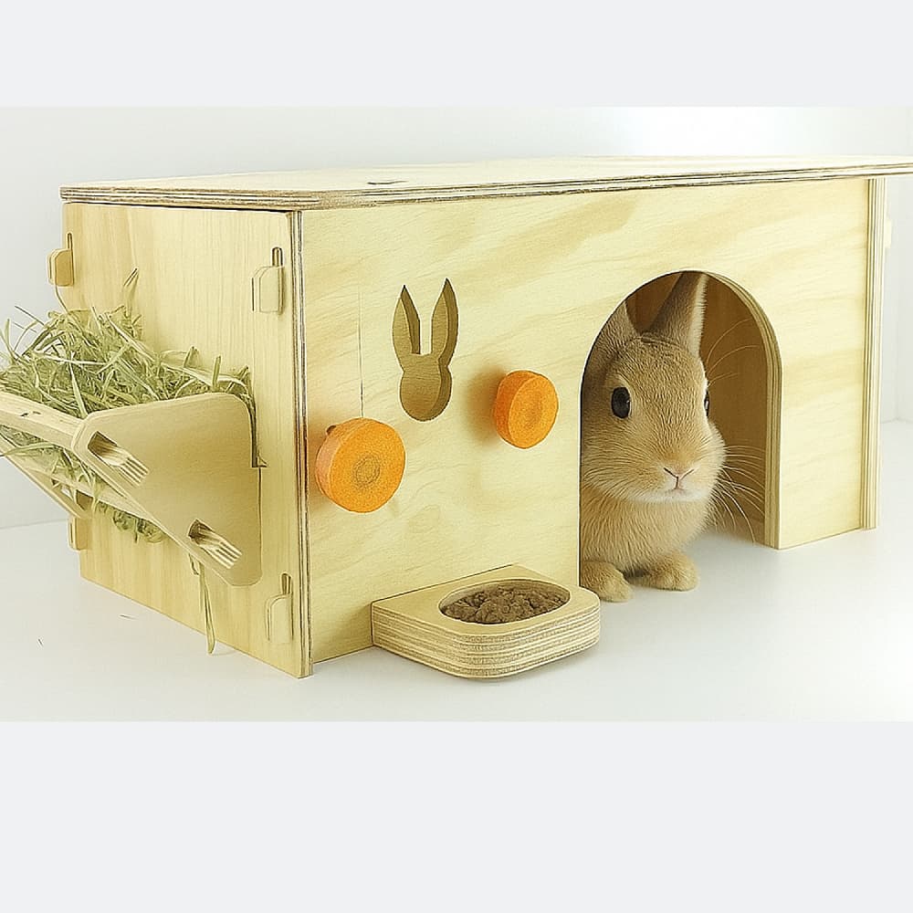 Casinha Toca Para Coelho Porquinho da Índia Hamster e Chinchila