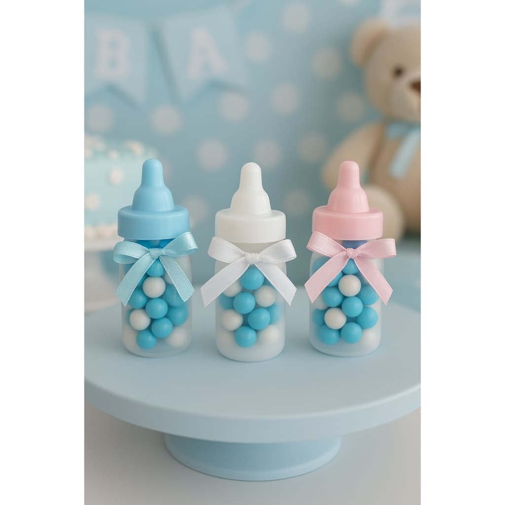 Kit 100 Mini Mamadeiras Lembrancinha chá de bebê